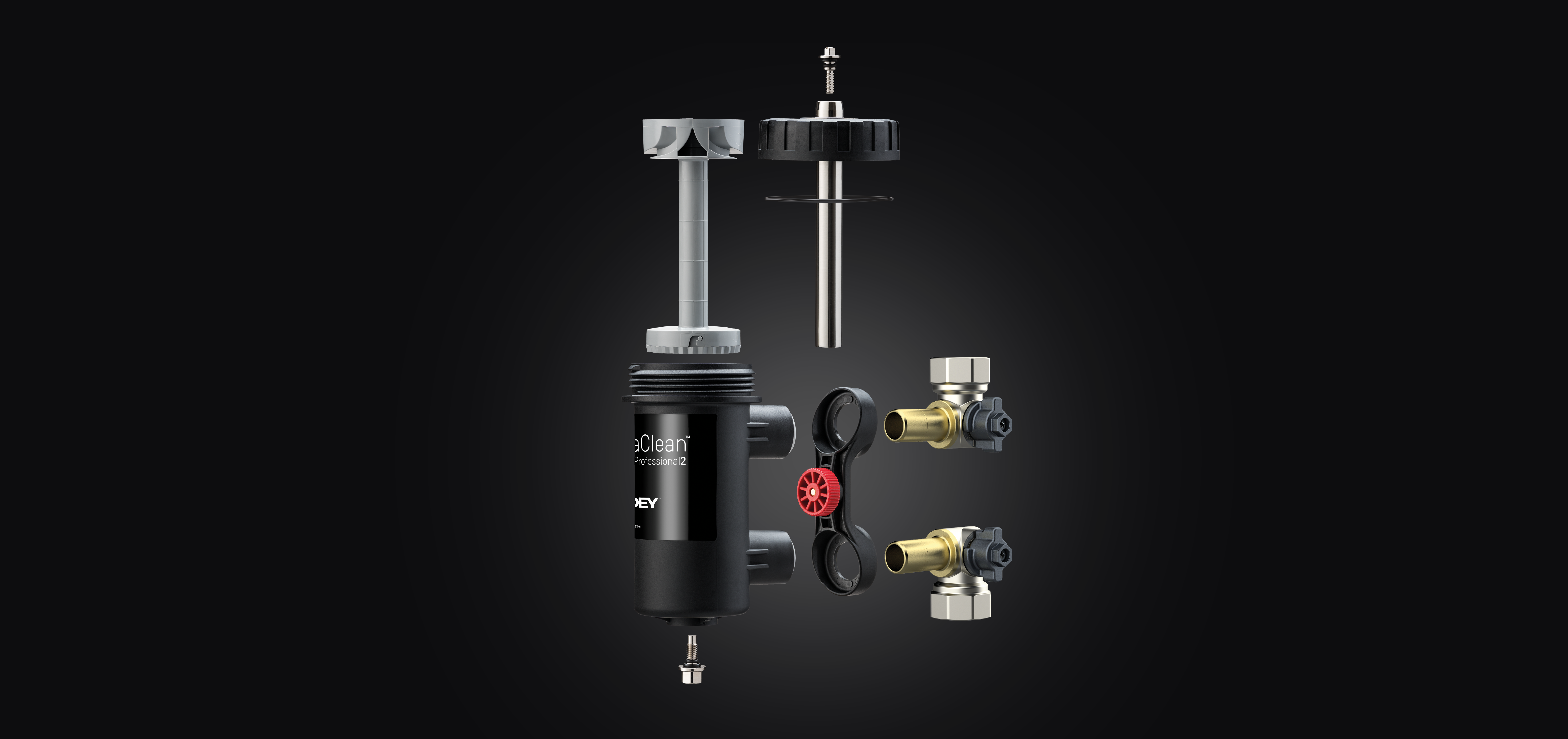 Exploded view of ADEY MagnaClean Professional2 Filter