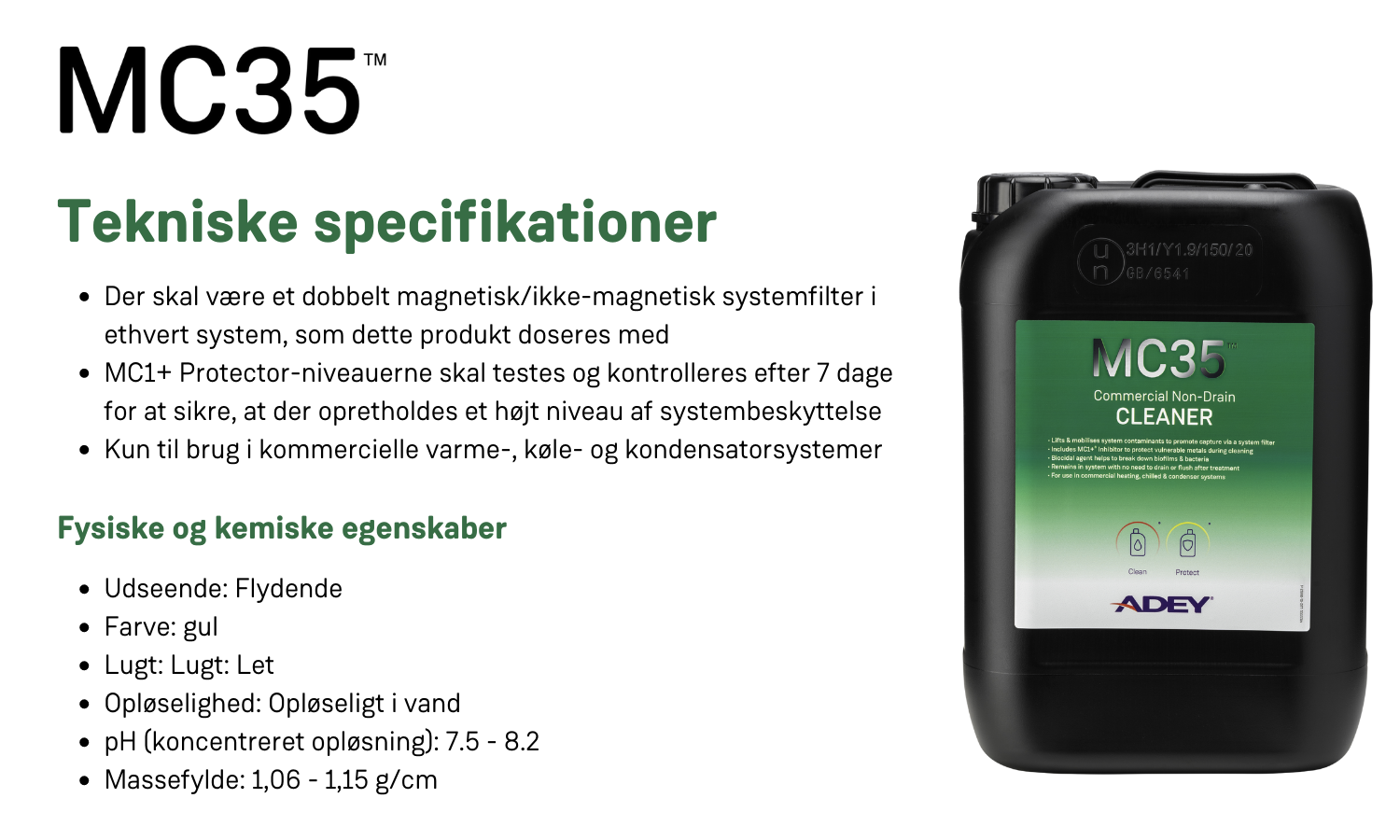 MC35 Tech Specs MC35 Tech Specs